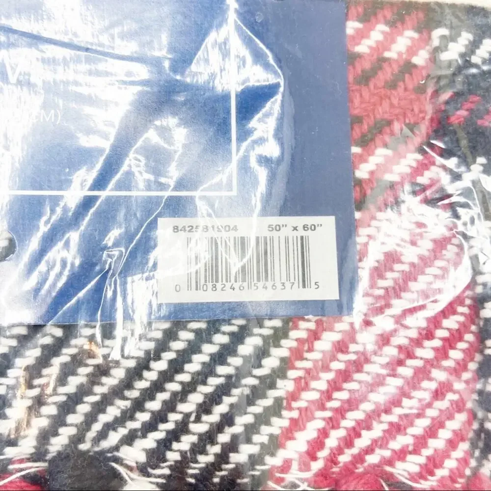 New In Package C And F Home Plaid Fringed Fireside Throw 50X60”